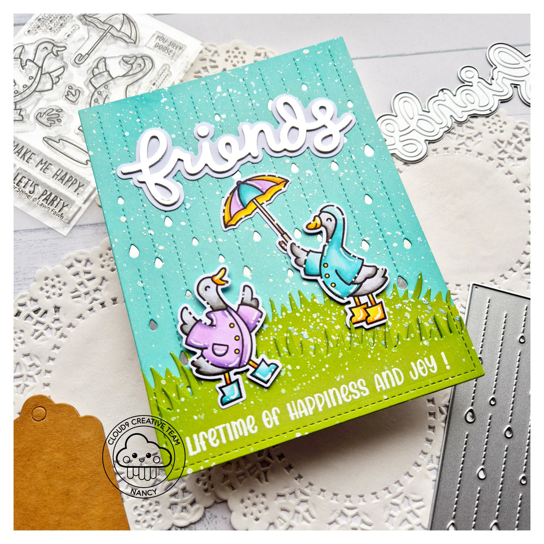 Friendship Card feat. Lawn Fawn Scripty Friends