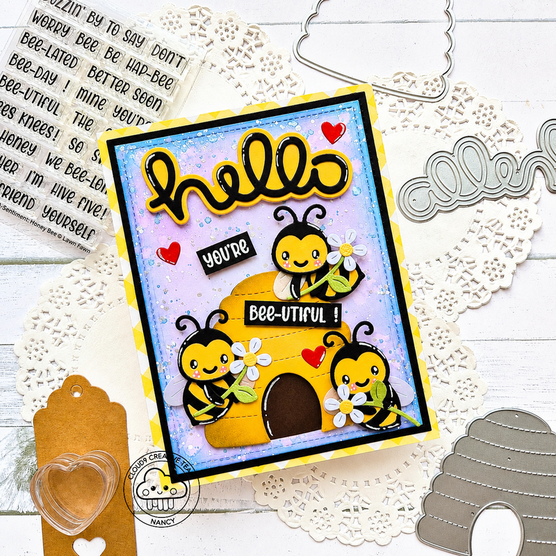 Friendship Card feat. Lawn Fawn Build-A-Bee