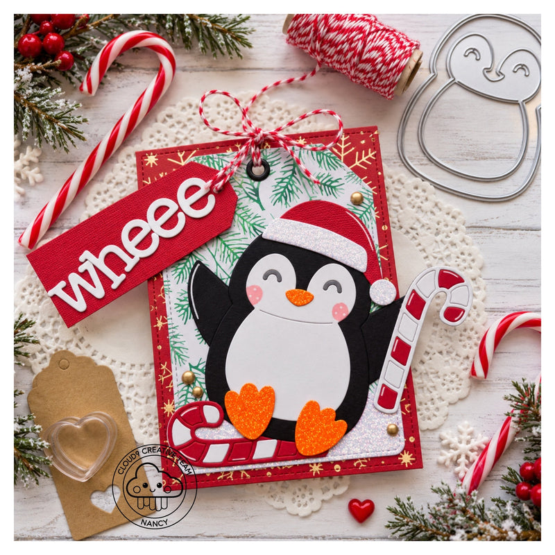 Christmas Card feat. Lawn Fawn Big Hugs Penguin
