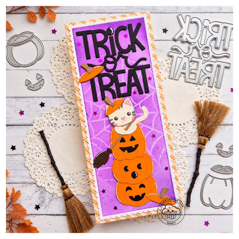 Slimline Halloween Card feat. Lawn Fawn Giant Trick or Treat