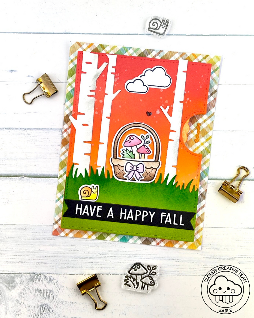 Fall Reveal Wheel Card feat. Lawn Fawn Spring Basket Add-On: Fall