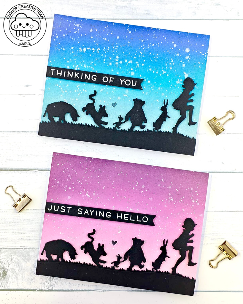Friendship Card feat. Spellbinders Pooh & Friends Silhouette Die