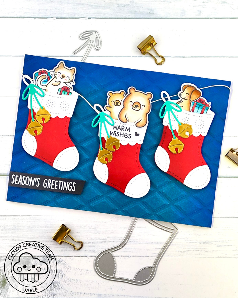 Christmas Card feat. Lawn Fawn Christmas Stocking