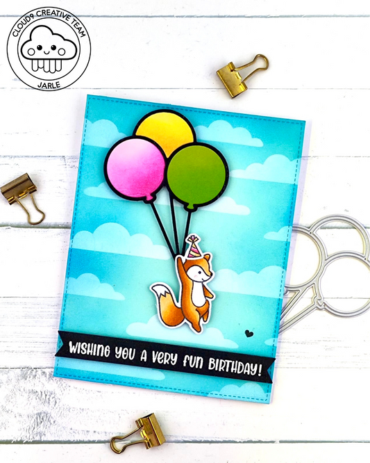 Birthday Card feat. Lawn Fawn Balloon Bunch