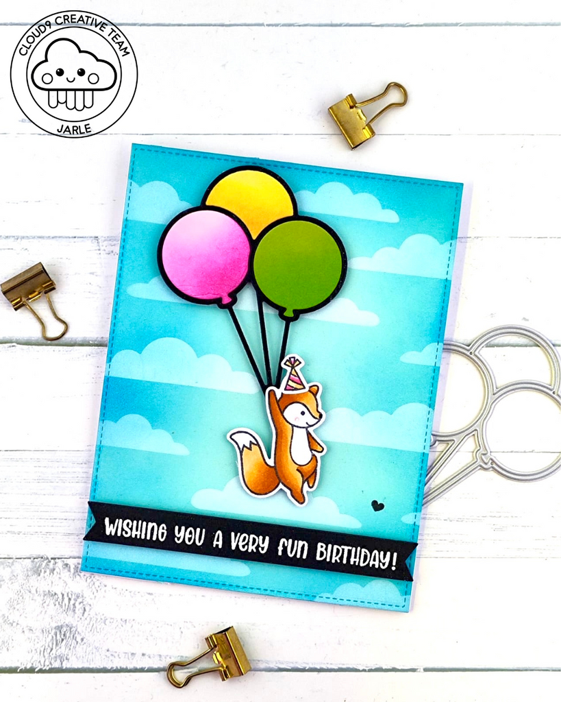 Birthday Card feat. Lawn Fawn Balloon Bunch