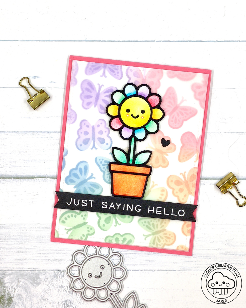 Friendship Card feat. Lawn Fawn Happy Potted Flower