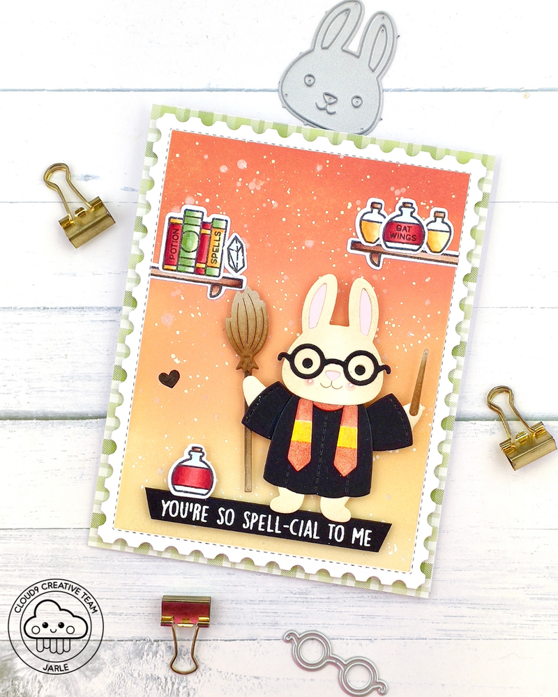 Harry Potter Themed Card feat. Lawn Fawn Build A Critter: Graduation Accessories