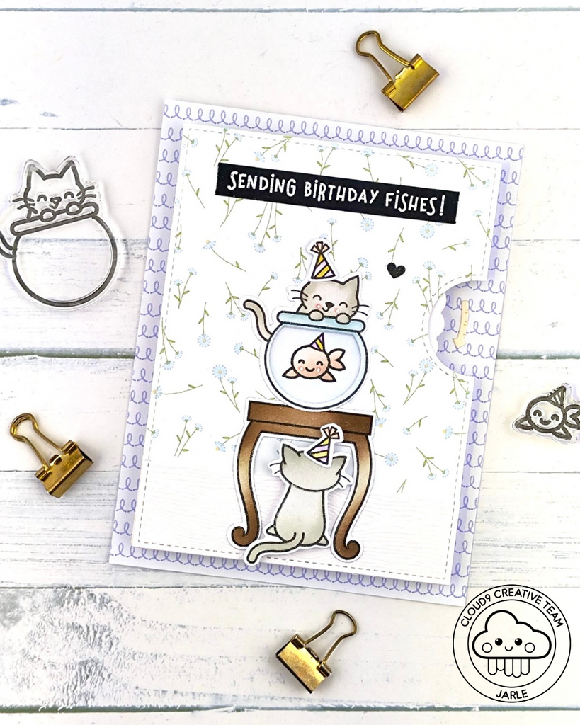 Interactive Birthday Card feat. Lawn Fawn Keep On Swimming Add-On