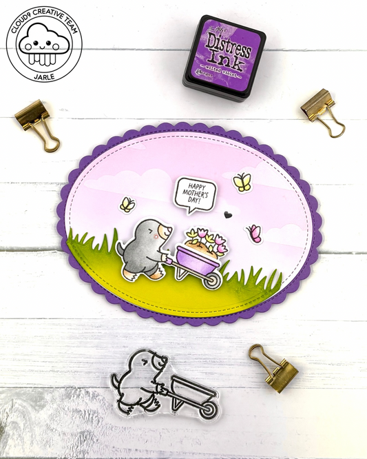 Mother's Day Card feat. Lawn Fawn A Mole Lot Of Flowers