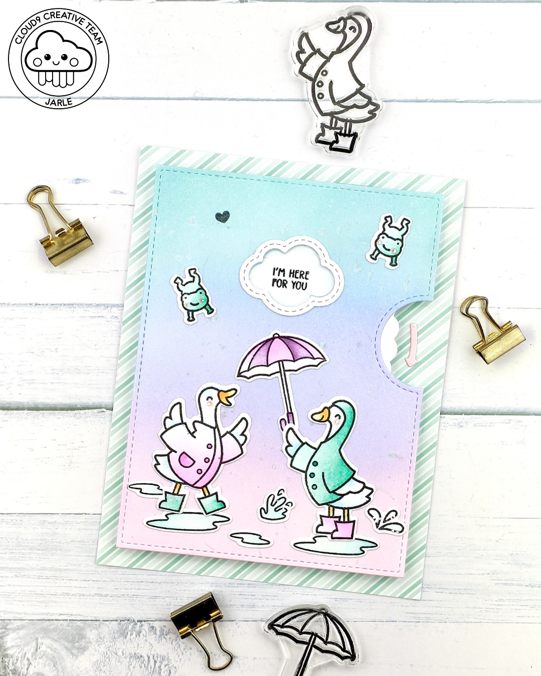 Interactive Father's Day Card feat. Lawn Fawn Silly Goose Rain or Shine