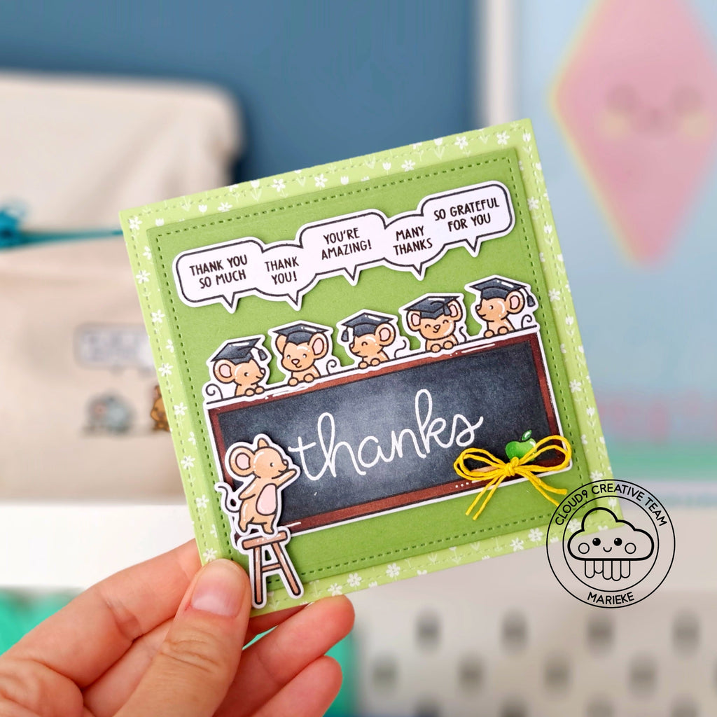 Thank You Teacher Card feat. Lawn Fawn Simply Celebrate Graduation