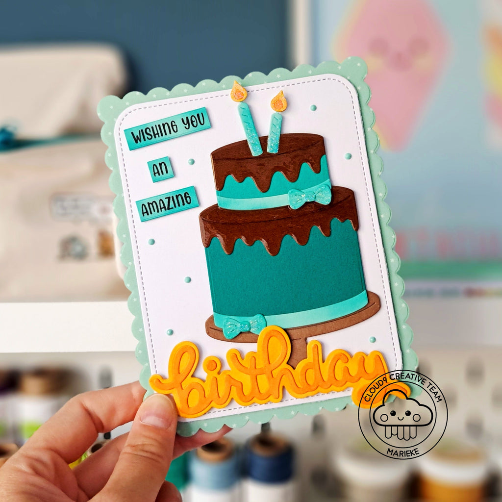 Birthday Card feat. Lawn Fawn Build-a-Cake