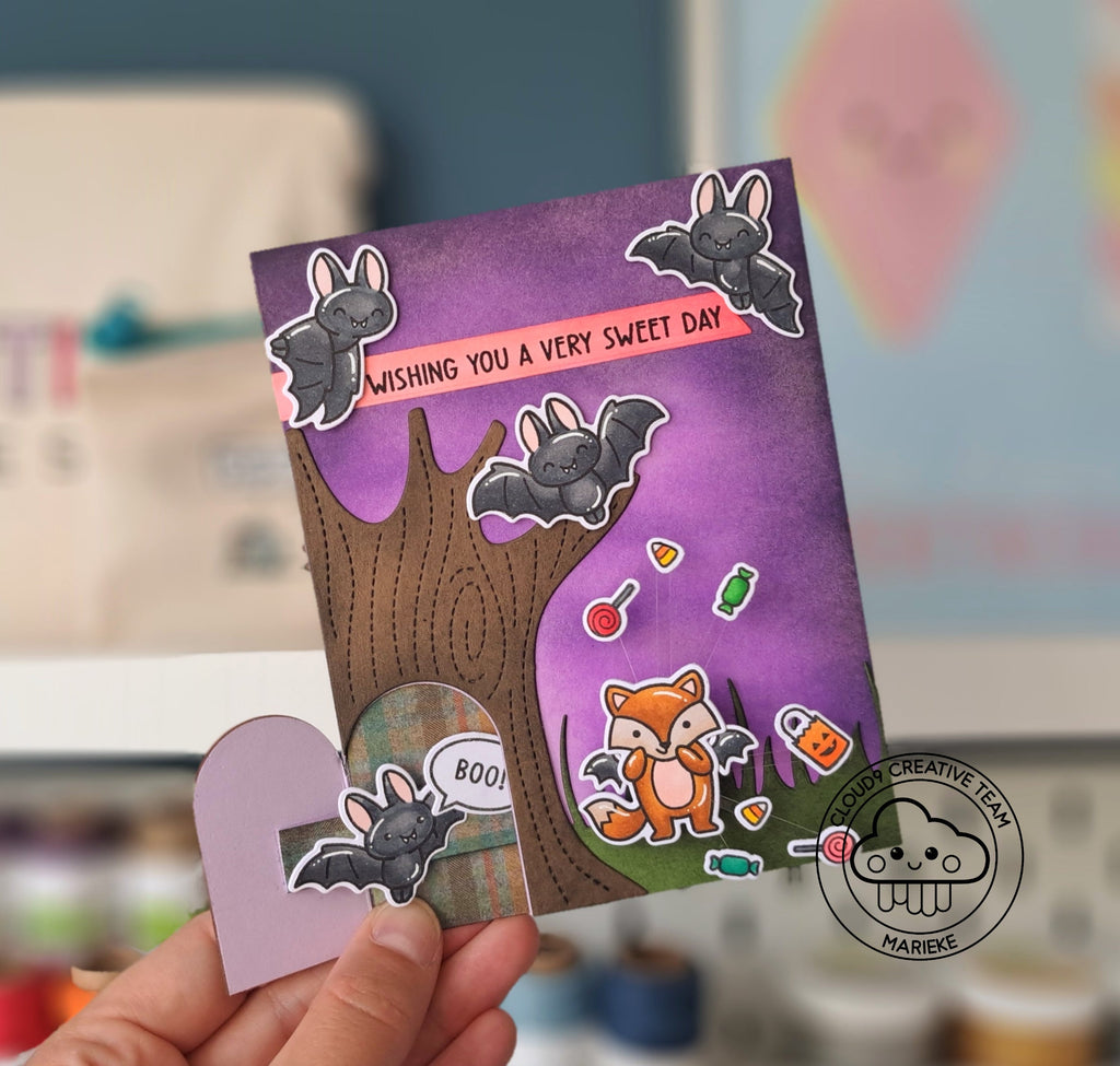 Interactive Halloween Card feat. Lawn Fawn Knock Knock, Who's There?