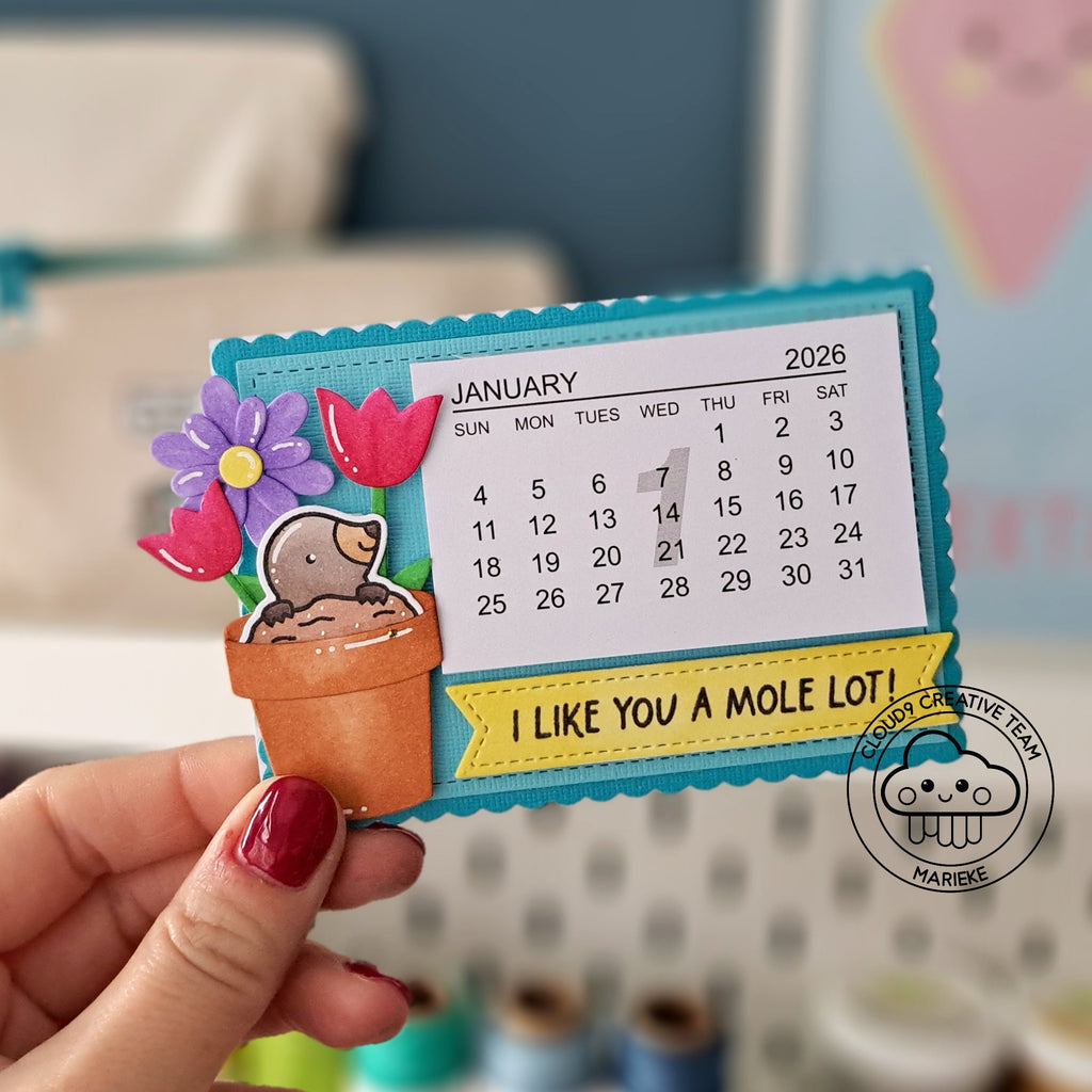 Desk Calendar feat. Docrafts Create Christmas 2026 Calendar Tabs (10pcs)