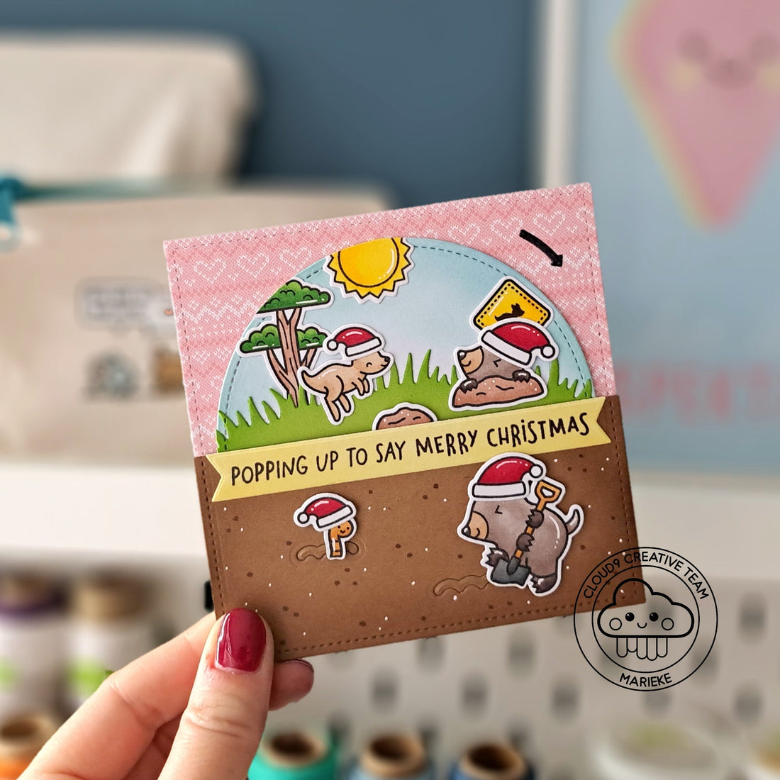Interactive Christmas Card feat. Lawn Fawn Kanga-Rriffic