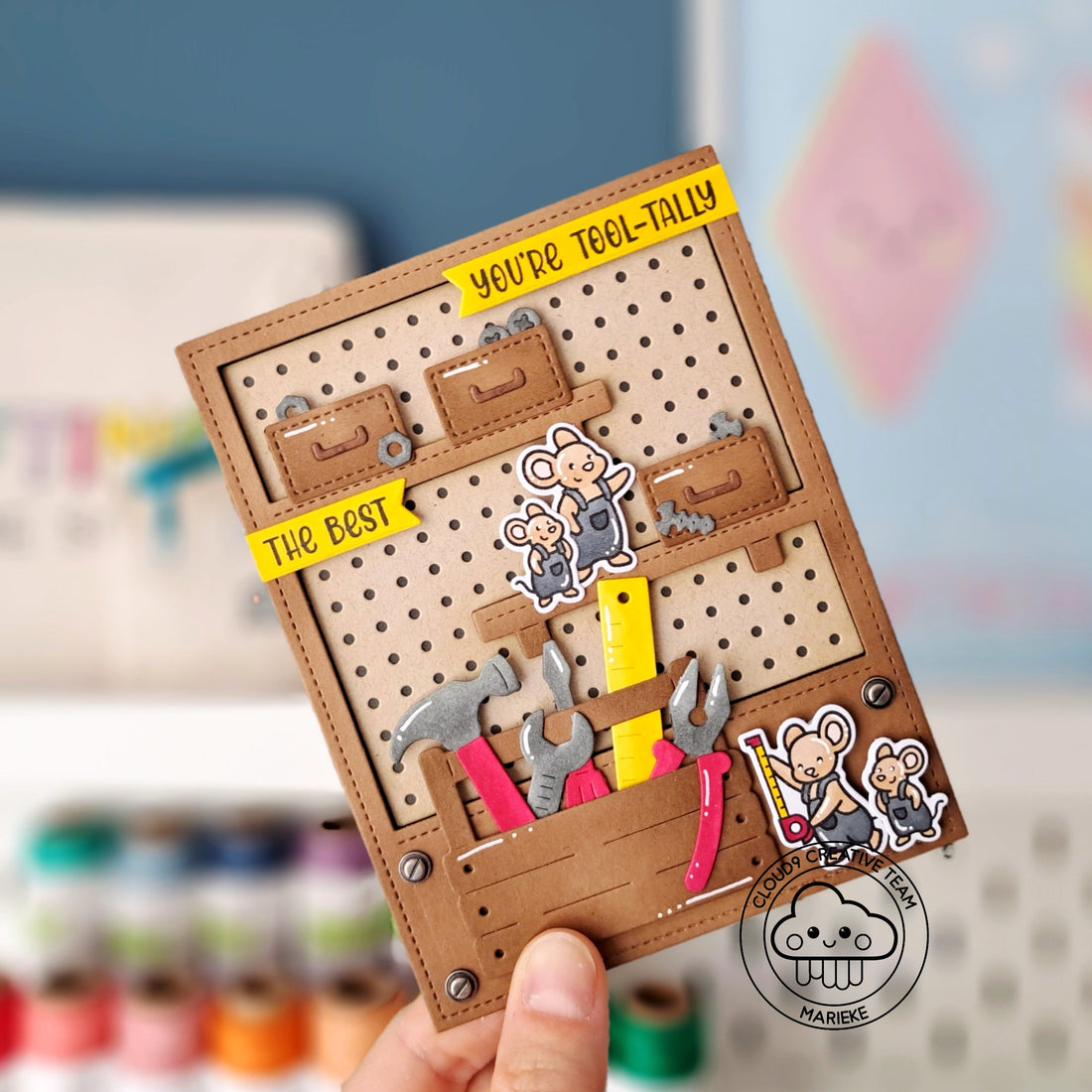 Father's Day Card feat. Lawn Fawn Workshop Backdrop Portrait