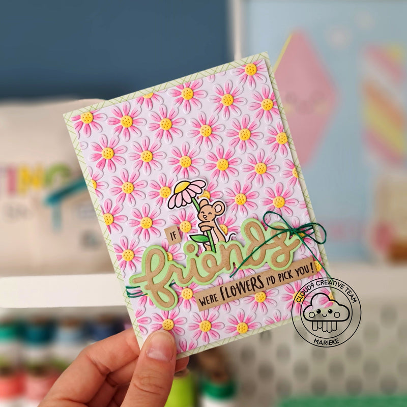 Friendship Card feat. Lawn Fawn Daisy Border