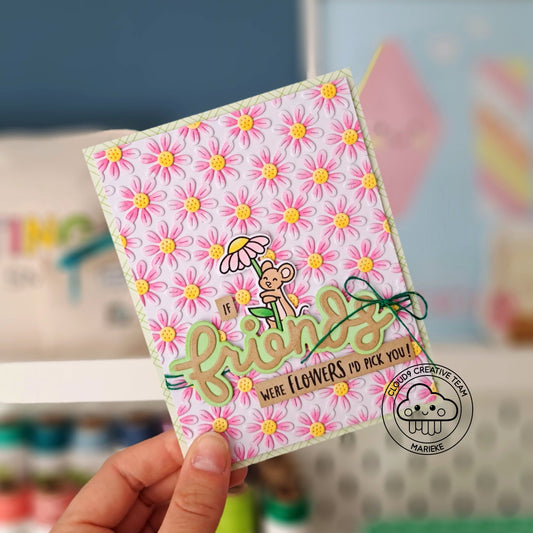 Friendship Card feat. Lawn Fawn Daisy Border