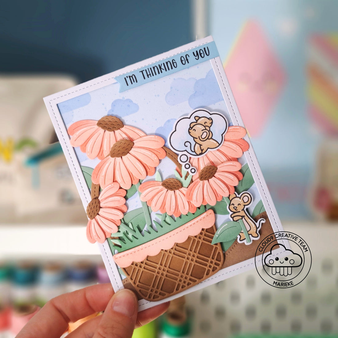Miss You Card feat. Lawn Fawn Happy Hugs