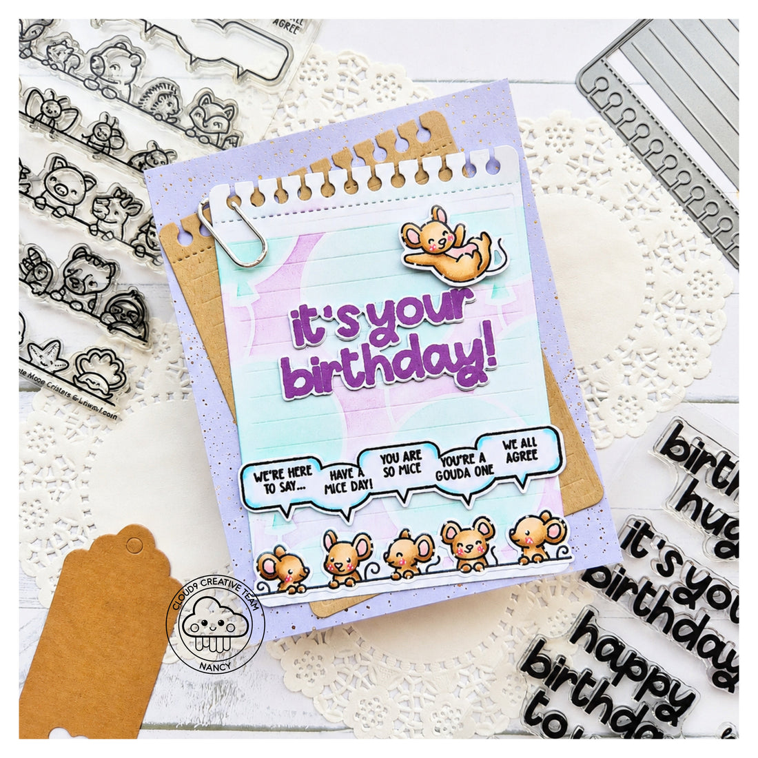 Birthday Card feat. Mama Elephant Note Page