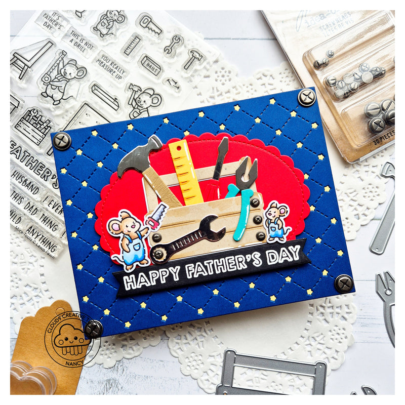 Father's Day Card with Lawn Fawn Build-A-Toolbox