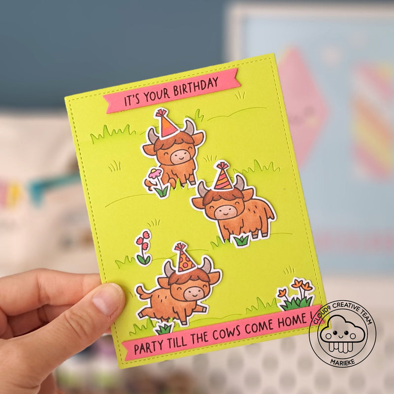Birthday Card feat. Lawn Fawn Highland Cows!