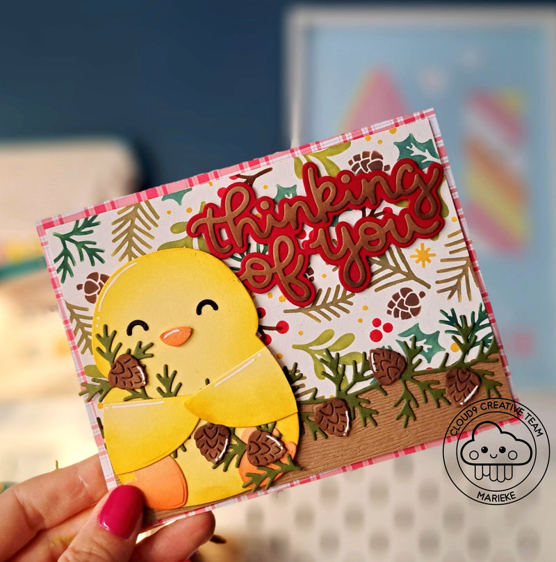 Miss You Card feat. Lawn Fawn Big Hugs Penguin