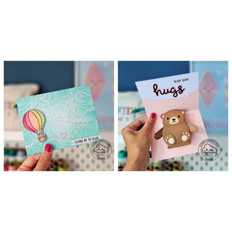 Interactive Pop-Up Friendship Card feat. Lawn Fawn Big Hugs Pop-Up