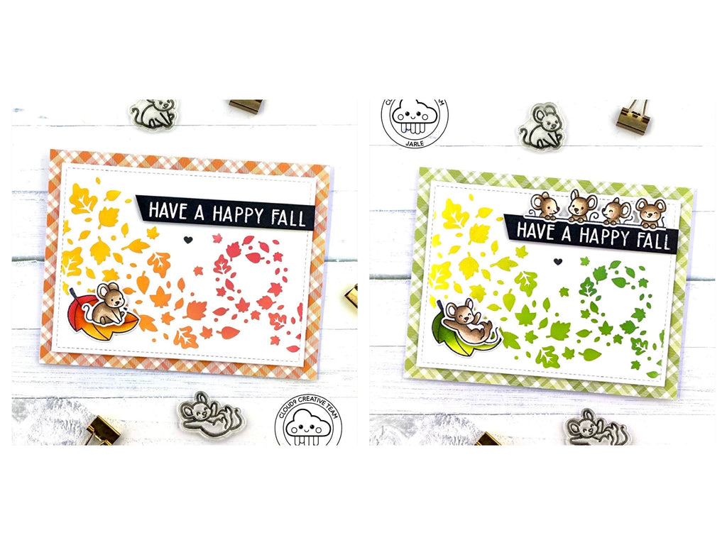 Fall Card feat. Lawn Fawn Autumn Breeze stencil