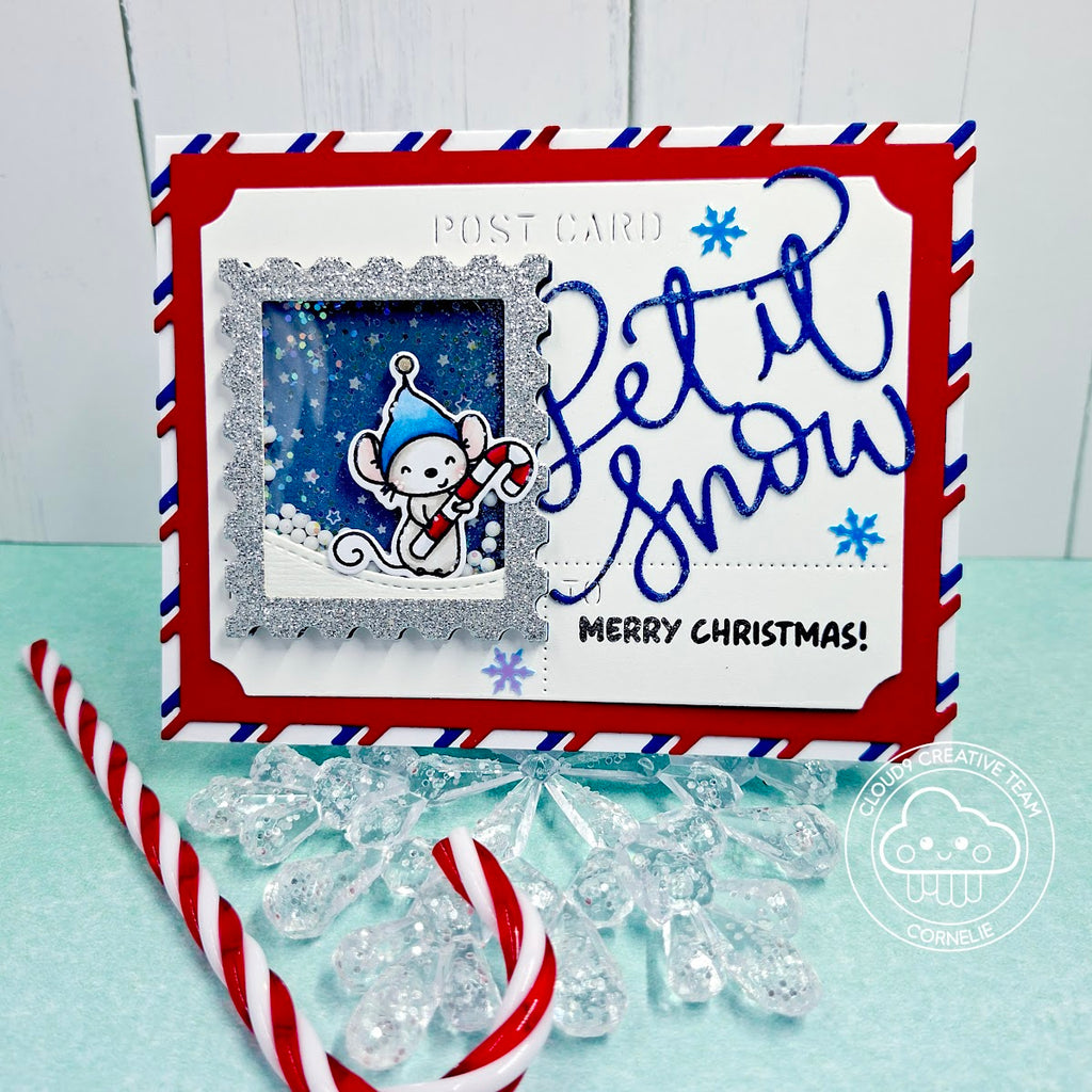 Christmas Shaker Card feat. Mama Elephant Postcard Combo