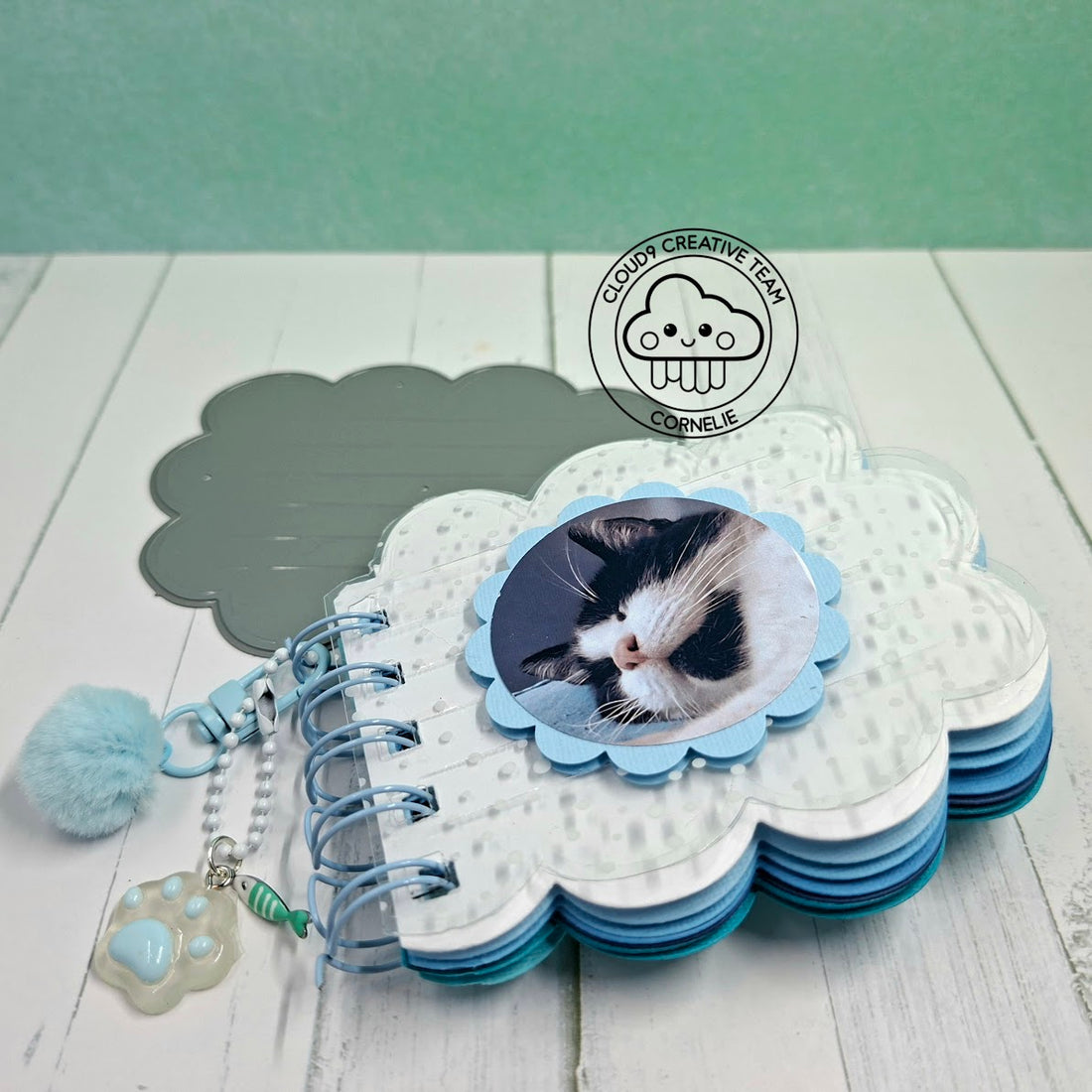DIY Mini Shaped Picture Album feat. Mama Elephant Poofy Cloud Creative Cuts