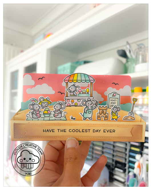 Slimline Summer Card feat. Mama Elephant Slim Scenescape Builder