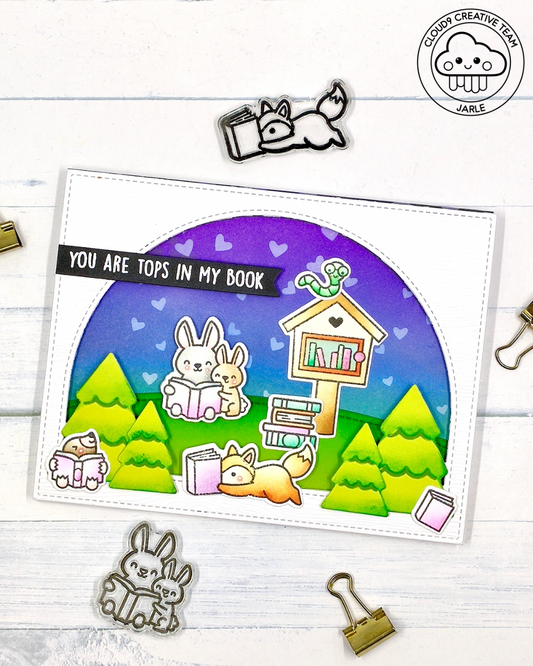 Friendship Card feat. Lawn Fawn Forest Backdrop