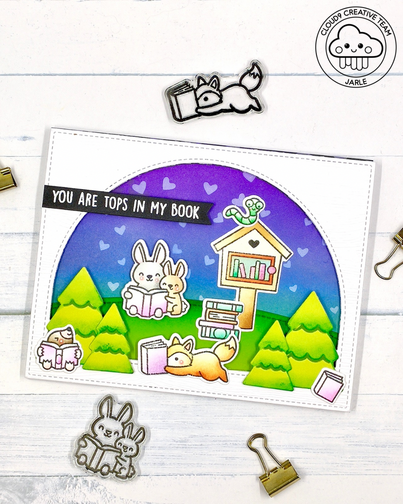 Friendship Card feat. Lawn Fawn Forest Backdrop