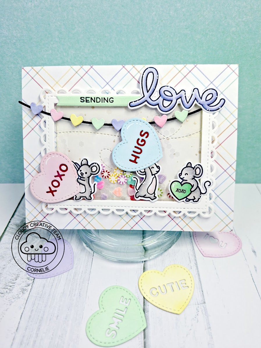 Friendship Card feat. Lawn Fawn Candy Hearts