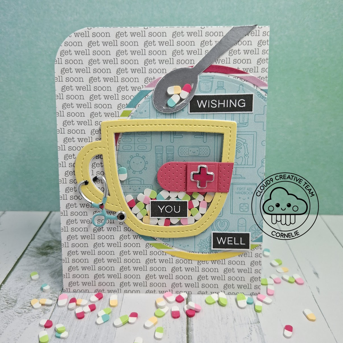 Shaker Get Well Card feat. Doodlebug Design Pill Better Shakers