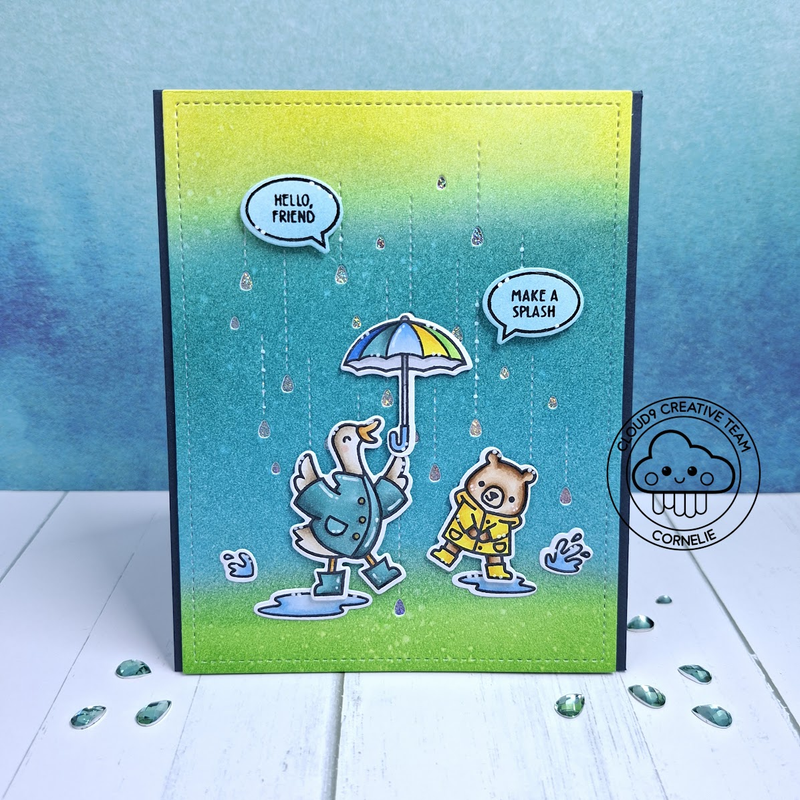 Friendship Card feat. Lawn Fawn Silly Goose, Rain or Shine