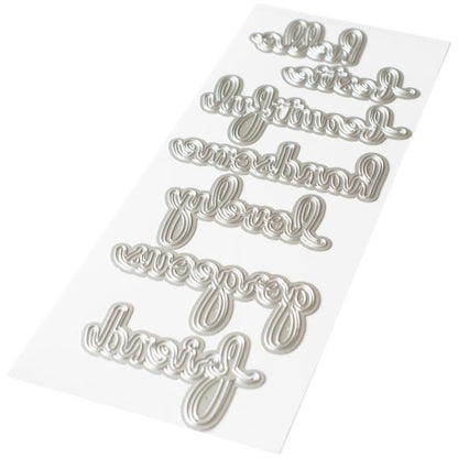 SET DEAL: Pinkfresh Studio - Phrase Builder Hello Hot Foil Plate + Die Set