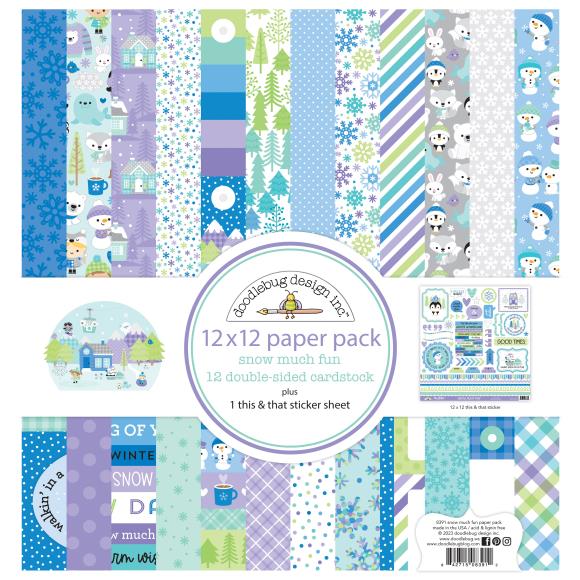 Doodlebug Design - Snow Much Fun Paper Pack 12x12"