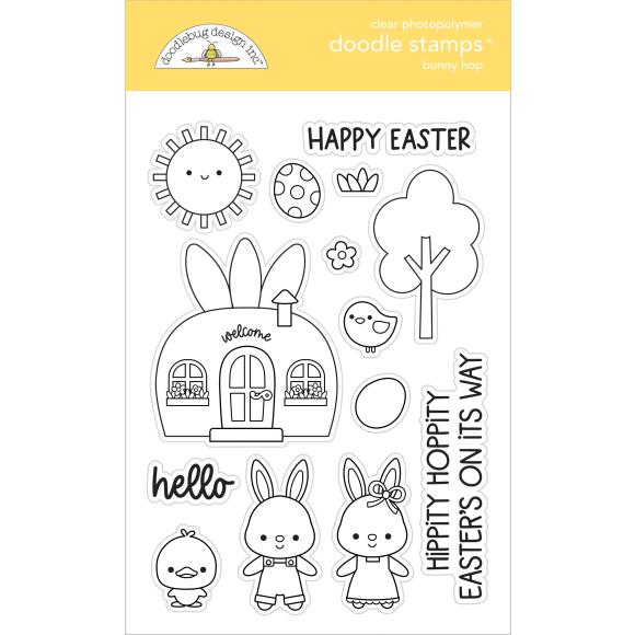 Doodlebug Design - Bunny Hop Doodle Stamps