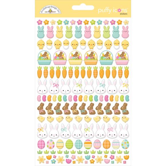 Doodlebug Design - Bunny Hop Puffy Stickers