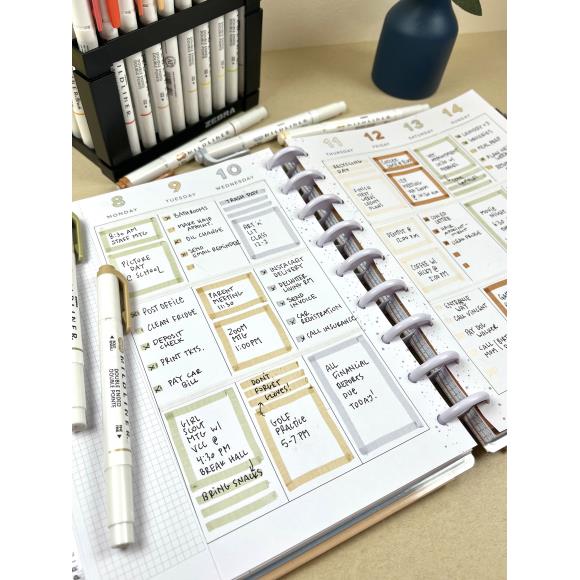 Zebra - Mildliner Double Ended Marker Bold & Fine Point Neutral (5pcs)