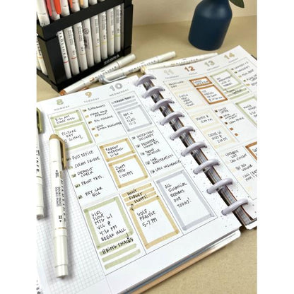 Zebra - Mildliner Double Ended Marker Bold & Fine Point Neutral (5pcs)