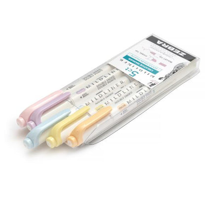Zebra - Mildliner Double Ended Marker Bold & Fine Point Gentle (5pcs)
