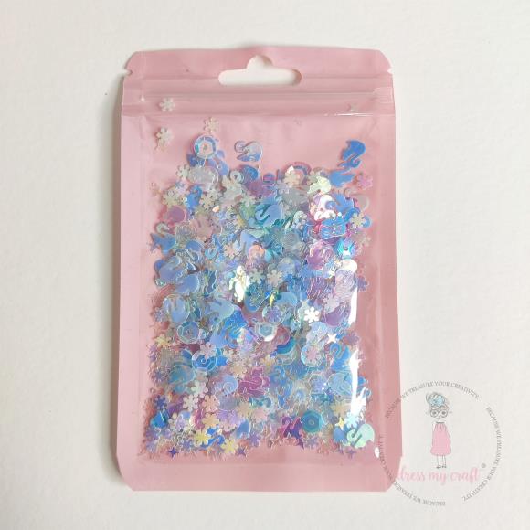 Dress My Craft - Sequins Shining Swan Blue Mix