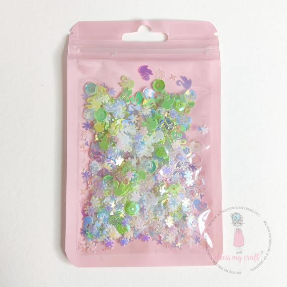 Dress My Craft - Sequins Shining Swan Green Mix