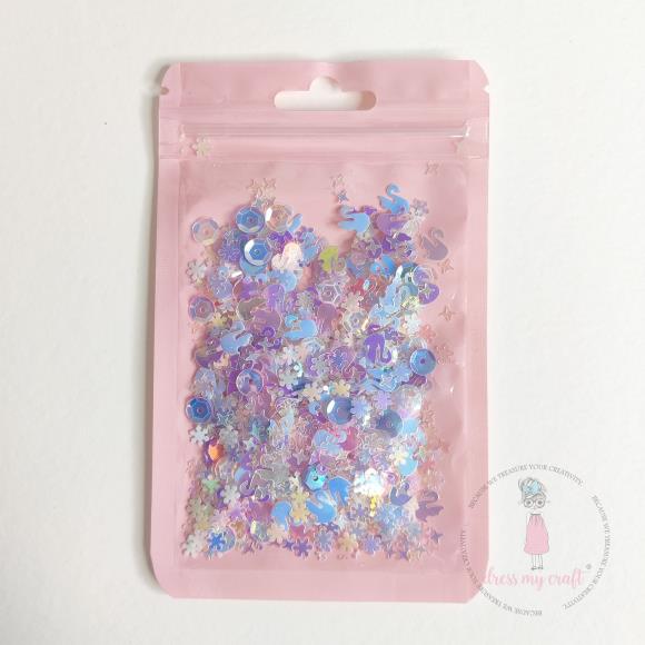 Dress My Craft - Sequins Shining Swan Purple Mix