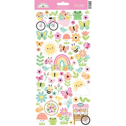 Doodlebug Design - Butterfly Kisses Icon Stickers