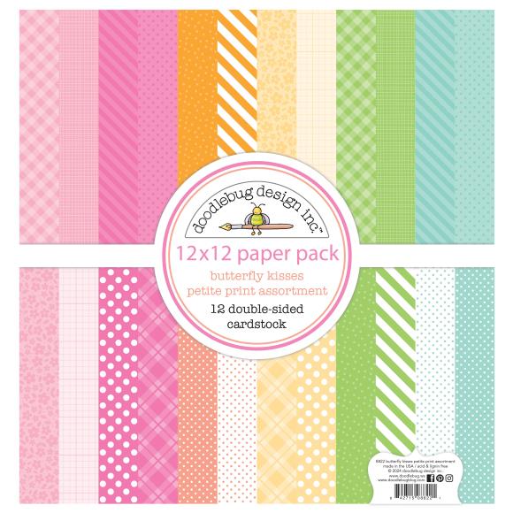 Doodlebug Design - Butterfly Kisses Petite Prints Assortment Pack 12x12"