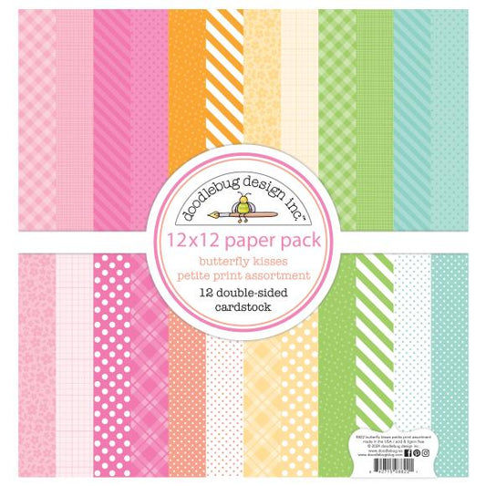 Doodlebug Design - Butterfly Kisses Petite Prints Assortment Pack 12x12"